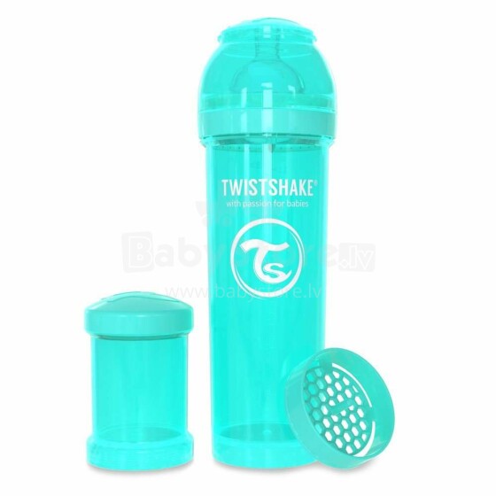Twistshake Art.78036 Turquoise Anti-koliku barošanas pudele 330 ml