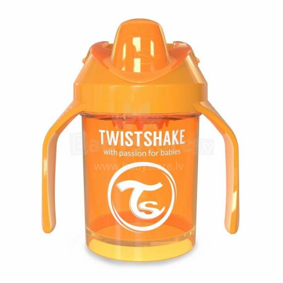 „Twistshake Mini Cup“ Art.78050 oranžinis butelis su snapeliu nuo 4+ mėnesių, 230 ml