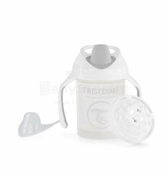 Twistshake Mini Cup Art.78053 White Pudelīte ar snīpi no 4 +mēn, 230 ml
