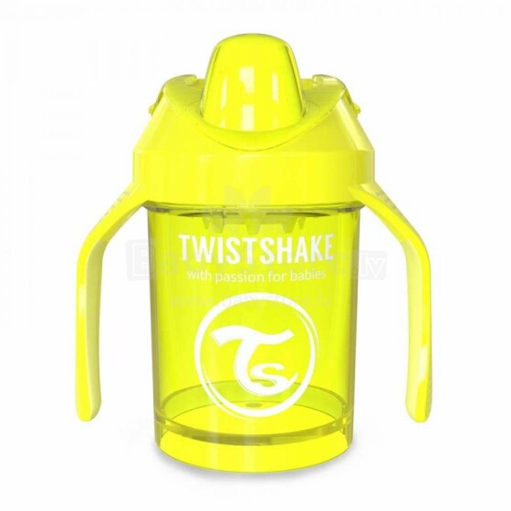 Twistshake Mini Cup Art.78056 Yellow Pudelīte ar snīpi no 4 +mēn, 230 ml