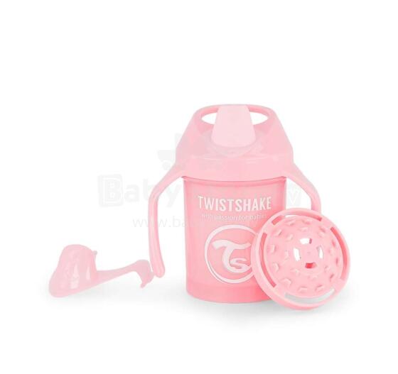 Twistshake Mini Cup Art.78267 Pastel Pink Pudelīte ar snīpi no 4 +mēn, 230 ml