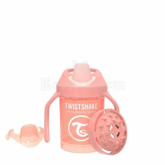 Twistshake Mini Cup Art.78318 Pastel Peach Pudelīte ar snīpi no 4 +mēn, 230 ml