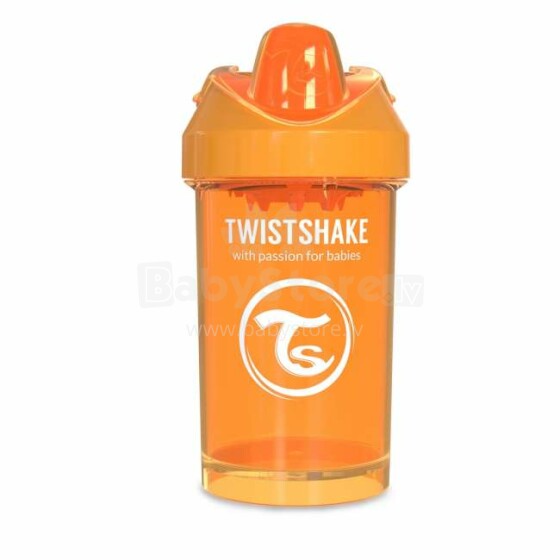 „Twistshake Crawler Cup“ 78060 oranžinis butelis su snapeliu nuo 8+ mėnesių, 300 ml