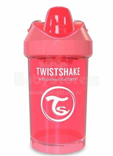„Twistshake Crawler Cup“ 78064 persikų butelis su snapeliu nuo 8+ mėnesių, 300 ml