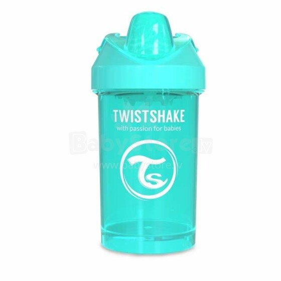 Twistshake Crawler Cup Art.78065 Turquoise   Детский поильник с жёстким носиком с 8+ мес,300 мл