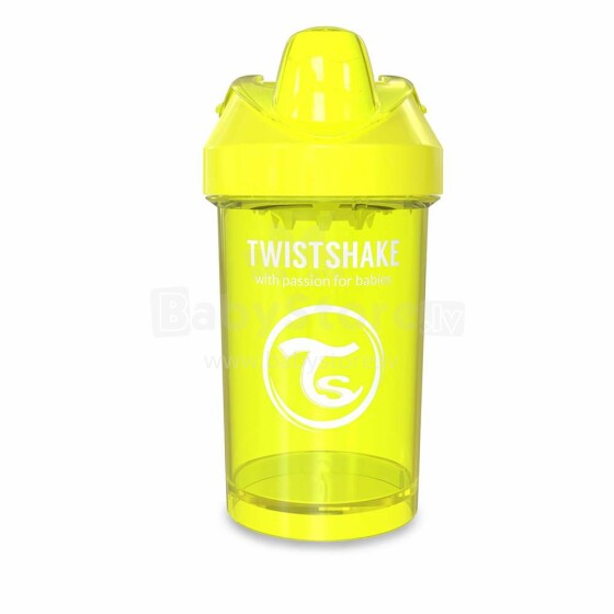 „Twistshake Crawler Cup“ 78066 geltonas butelis su snapeliu nuo 8+ mėnesių, 300 ml