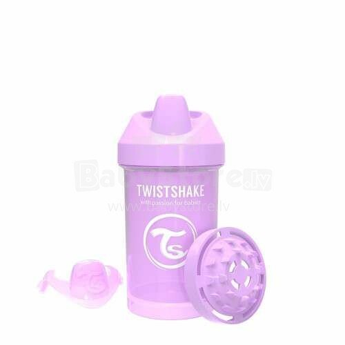 „Twistshake  Crawler“ taurė, 788275 pastelinės purpurinės spalvos buteliukas su snapeliu nuo 8 mėnesių, 300 ml