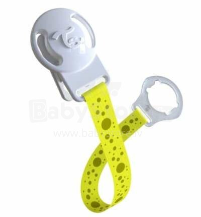 Twistshake Pacifier Clip Art.78102 Yellow Māneklīša ķēde (Knupja turētājs) ar klipsi