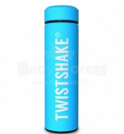 „Twistshake Hot & Cold Art.78111“ turkio spalvos nerūdijančio plieno termosai 420ml