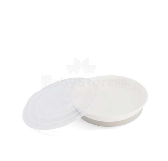 Twistshake Plate Art.78167 White  Детская тарелочка с крыжкой