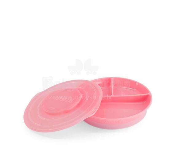 Twistshake Divided Plate Art.78169 Pastel Pink