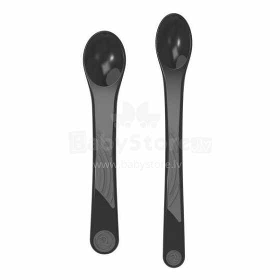 Twistshake Hygienic Spoons  Art.78198 Black  Ложечки для самостоятельного употребления пищи (2шт.)