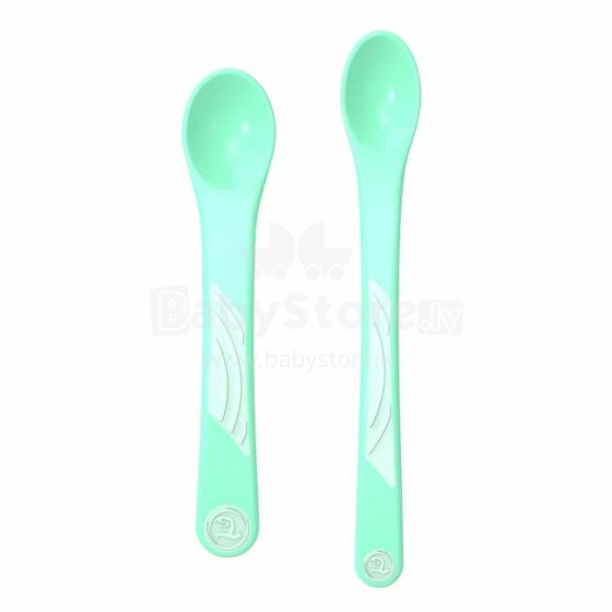 Twistshake Hygienic Spoons  Art.78191 Pastel Green  Karotes  (2gb)