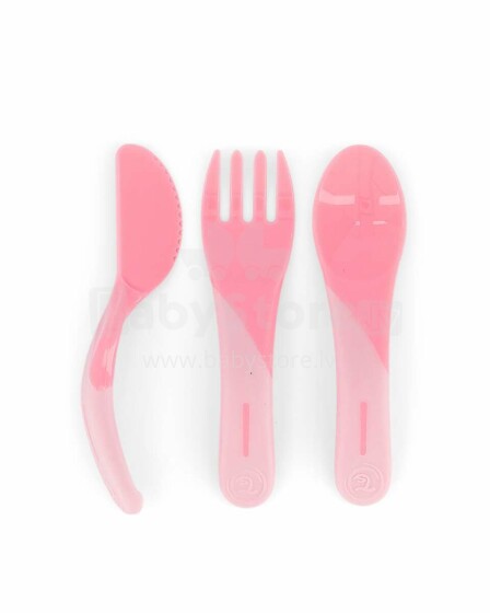 Twistshake Learn Cutlery Art.78199 Pastel Pink  Galda piederumu komplekts