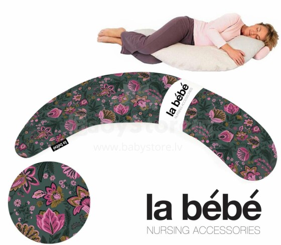 La Bebe™ Moon Maternity Pillow Art.103165 Garden Liels spilvens grūtniecēm ar memory foam (īpaši mīksts un kluss pildījums, kas pielagojas ķermenim) 195cm