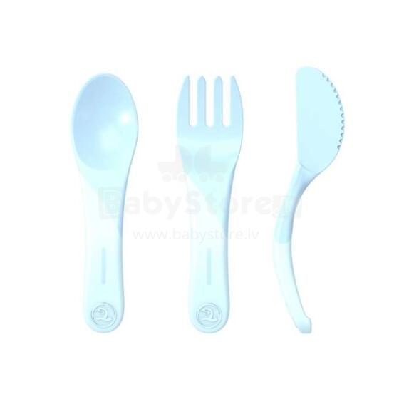 Twistshake Learn Cutlery Art.78200 Pastel Blue  Galda piederumu komplekts