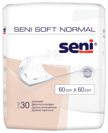 Seni Soft Normal Art.103312 Absorbējošie paladziņi 30 gab.(60x60cm)