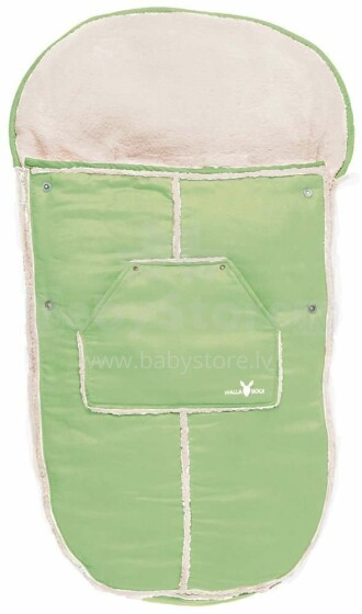 Wallaboo Nore Lime Green Art.WVN.0306.005  Детский конверт-муфта для автокресла