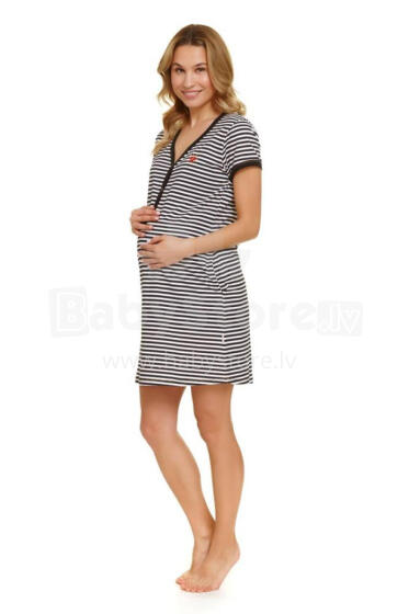 Doctornap Night Dress Art.5232  Kokvilnas naktskrekliņš ar garām piedurknēm grūtniecēm/barošanai