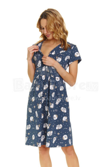 Doctornap Night Dress  Art.9930 Kokvilnas naktskrekliņš grūtniecēm/barošanai