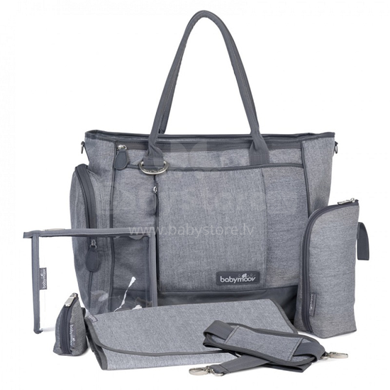 Babymoov Bag Essential Heather Grey Art.A043552 Liela, ērta un stilīga soma māmiņām