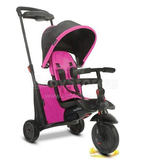 Smart Trike SmarTfold 500 Pink Art.STFT5050200   Bērnu  trīsritenis-rati ar  poliuretāna riteņiem, rokturi un jumtiņu
