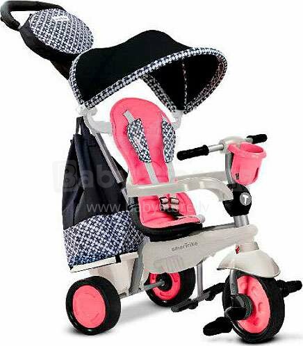 Smart Trike Deluxe Pink Art.STDTS6500700  Bērnu trīsritenis ar rokturi un jumtiņu