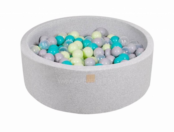 MeowBaby® Color Round Art.104050  Grey Jungle  Sauss baseins ar bumbiņām(250gab.)