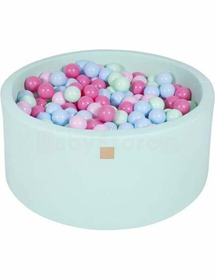MeowBaby® Color Round Art.104056 Mint  Sauss baseins ar bumbiņām(200gab.)