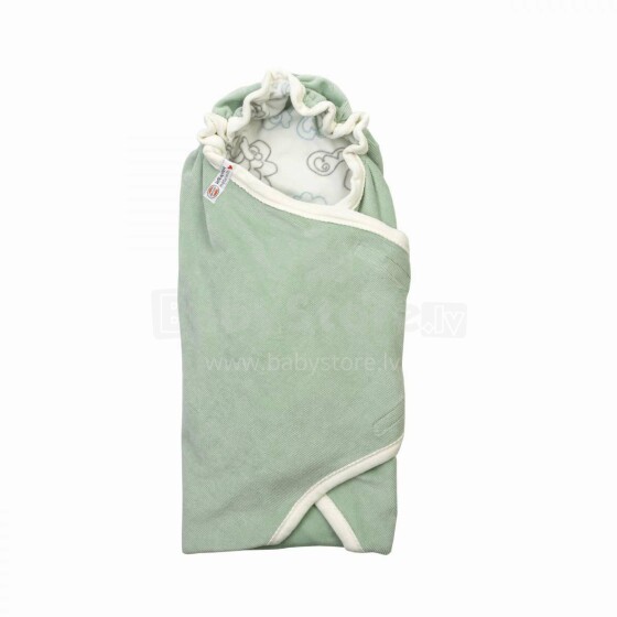 Lodger  Wrapper Newborn Cotton Empire Art.WP080 Silt Green ietinamā sedziņa 2 in 1