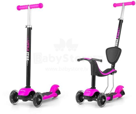 Milly Mally Little Star Pink  Art.104299  Skrejritenis 3 in1