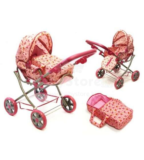Doll Stroller Art. KIK-6400 Lelļu rati 2 vienā