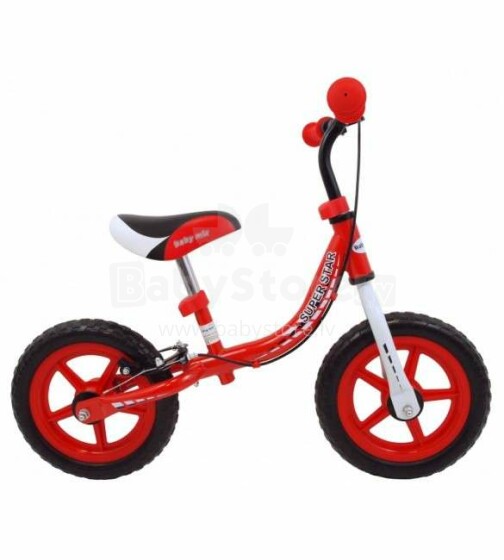 BabyMix Superstar Art.WB-022 Red Balance Bike Bērnu skrejritenis ar metālisko rāmi 12'' un bremzēm