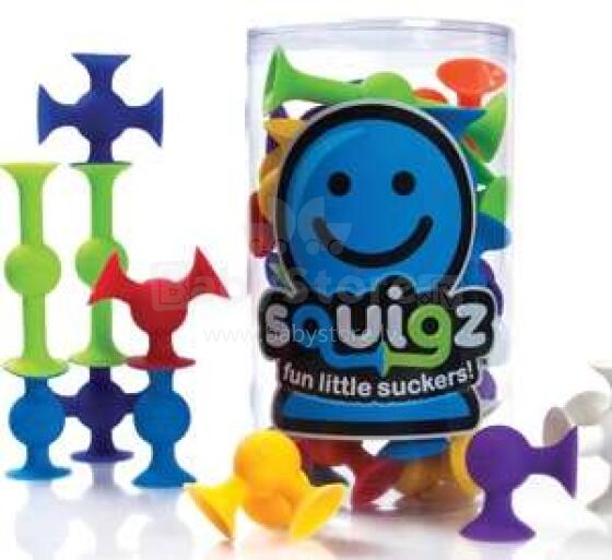 Fat Brain Toys Squigz Art.FA088-1 Силиконовый конструктор на присосках,24 шт (диаметр одной присоски 2,5 см)