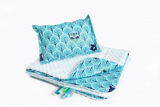 Baby Love  Art.104595 Minky Set Комплект белья  - мягкое двухсторонее одеяло-пледик из микрофибры + подушка