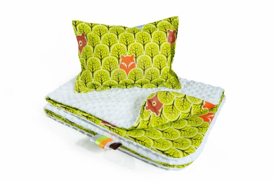 Baby Love  Art.104597 Minky Set Комплект белья  - мягкое двухсторонее одеяло-пледик из микрофибры + подушка