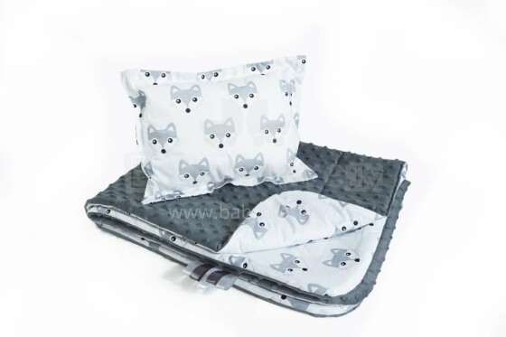 Baby Love  Art.104598 Minky Set Комплект белья  - мягкое двухсторонее одеяло-пледик из микрофибры + подушка