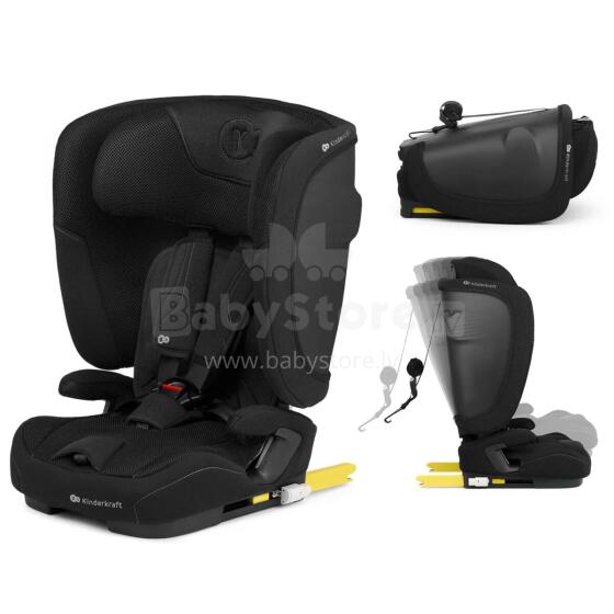 KinderKraft Fix2Go  i-Size Car Seat 76-150 cm Art.104696 Black Autosēdeklītis 9-36 kg