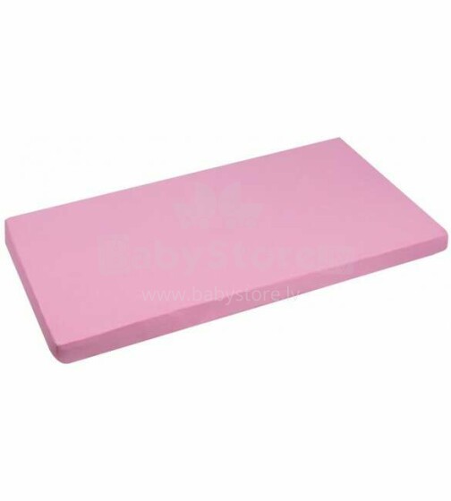 MimiNu  Jersey Pink Kokvilnas palags ar gumiju 120x60 cm(dažādi veidi)