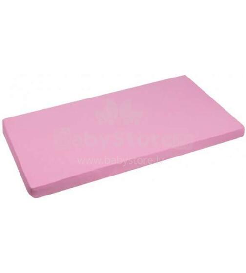 MimiNu  Jersey Pink Kokvilnas palags ar gumiju 120x60 cm(dažādi veidi)