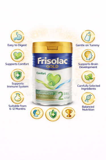 Frisolac Gold Comfort 2 молочная смесь - диетическое питание для детей FA52 от 6-12 мес. 400г