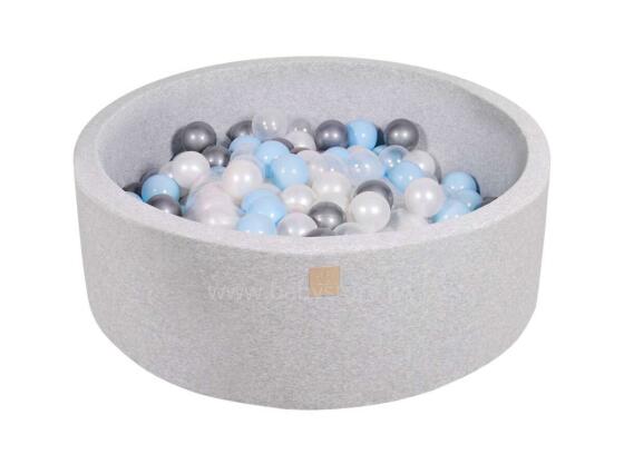 MeowBaby® Color Round Art.104050  Grey Jungle  Sauss baseins ar bumbiņām (200gab.)