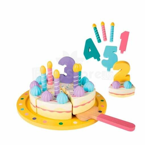 Colorbaby Toys Cake Set Art.46468 Koka komplekts Torte