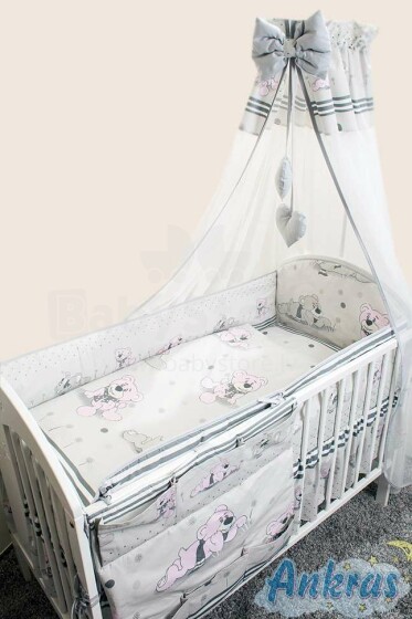 ANKRAS Art.701 Bērnu gultiņas aizsargapmale Dreamer Pink 360 cm