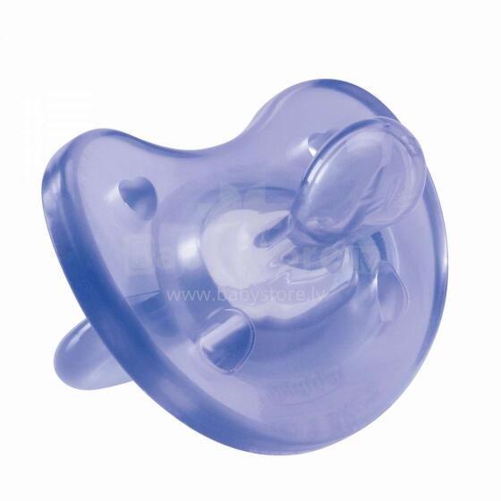 Chicco Physio Soft Art.02711.31 Blue Соска безопасная для сна,силиконовая, литая, 0 м+