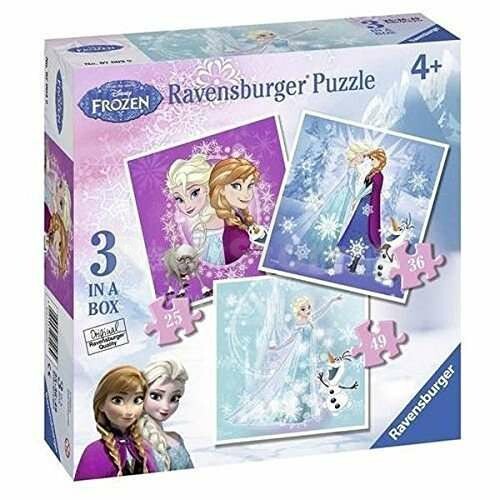 Ravensburger Puzzle Frozen Art.R07003 Puzles 3in1 Ledus sirds