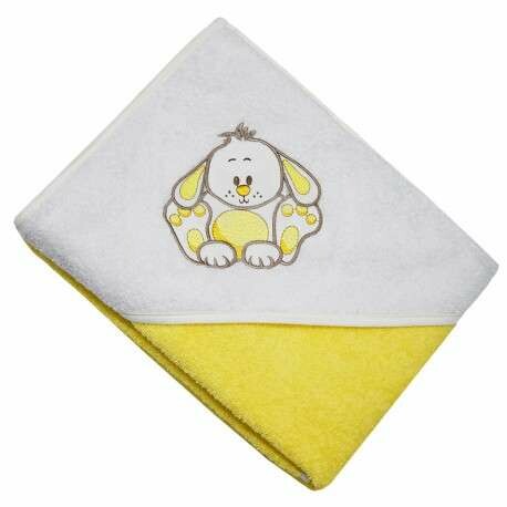 Eko Bunny Art.OK-08 Yellow Махровое полотенце с капюшоном 100 х100 см