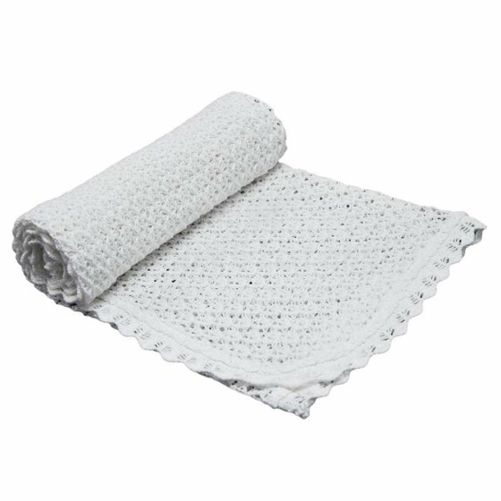Eko Blanket Art.PLE-06 White Детское хлопковое одеяло/плед 90x90cм