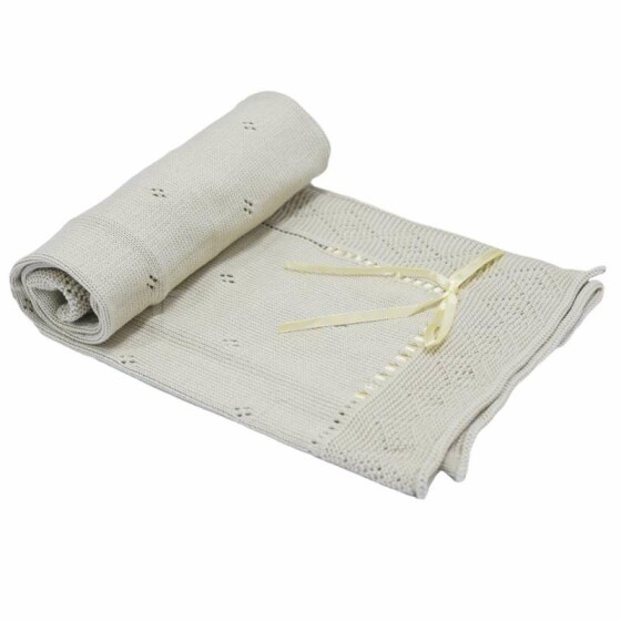 Eko Blanket Art.PLE-07 Beige Детское хлопковое одеяло/плед 80x70cм