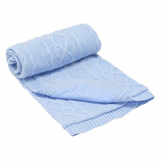 Eko Blanket Art.PLE-19 Blue Детское хлопковое одеяло/плед 85x75cм
